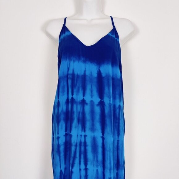 Old Navy Cami Womens Tie Dye Maxi Slip Dress Size Large Spaghetti - Picture 2 of 5